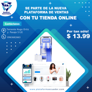 Tienda Online en Plataforma de Ventas - pago mensual